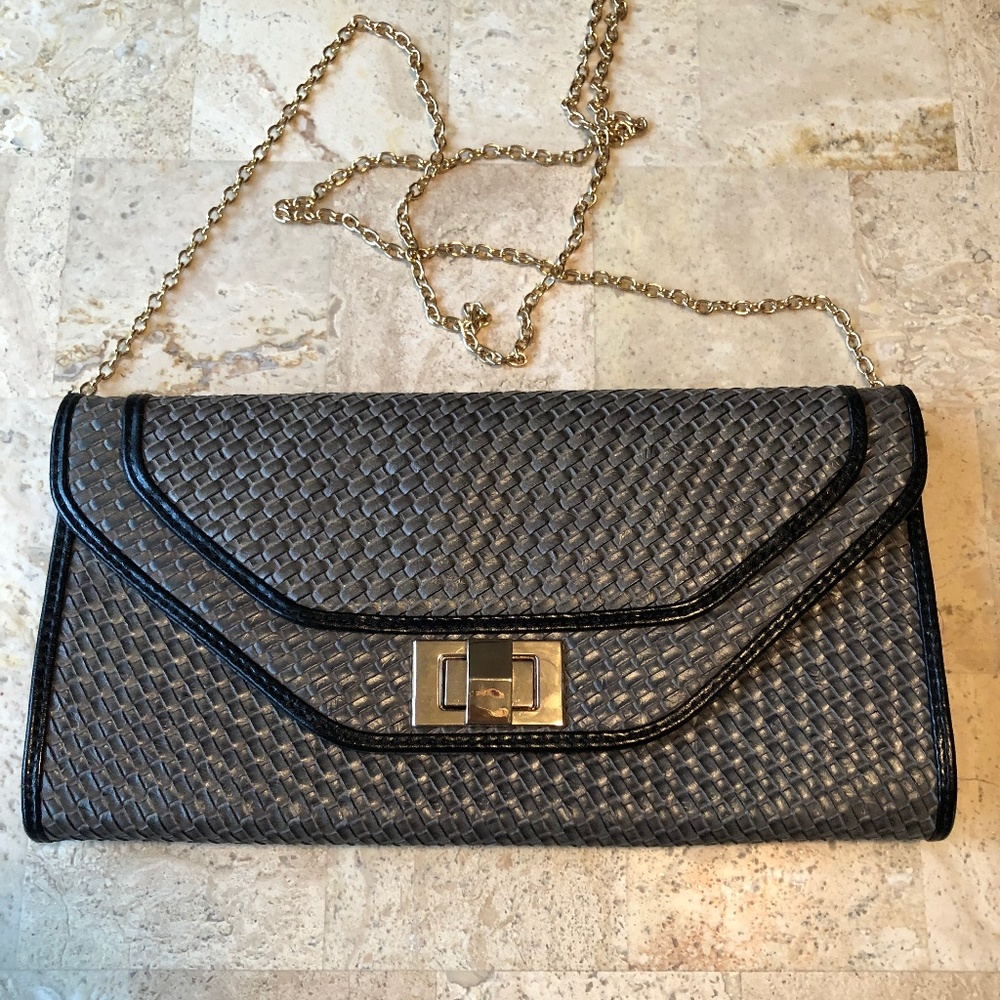 Street Level Vegan Crossbody Purse, Gray